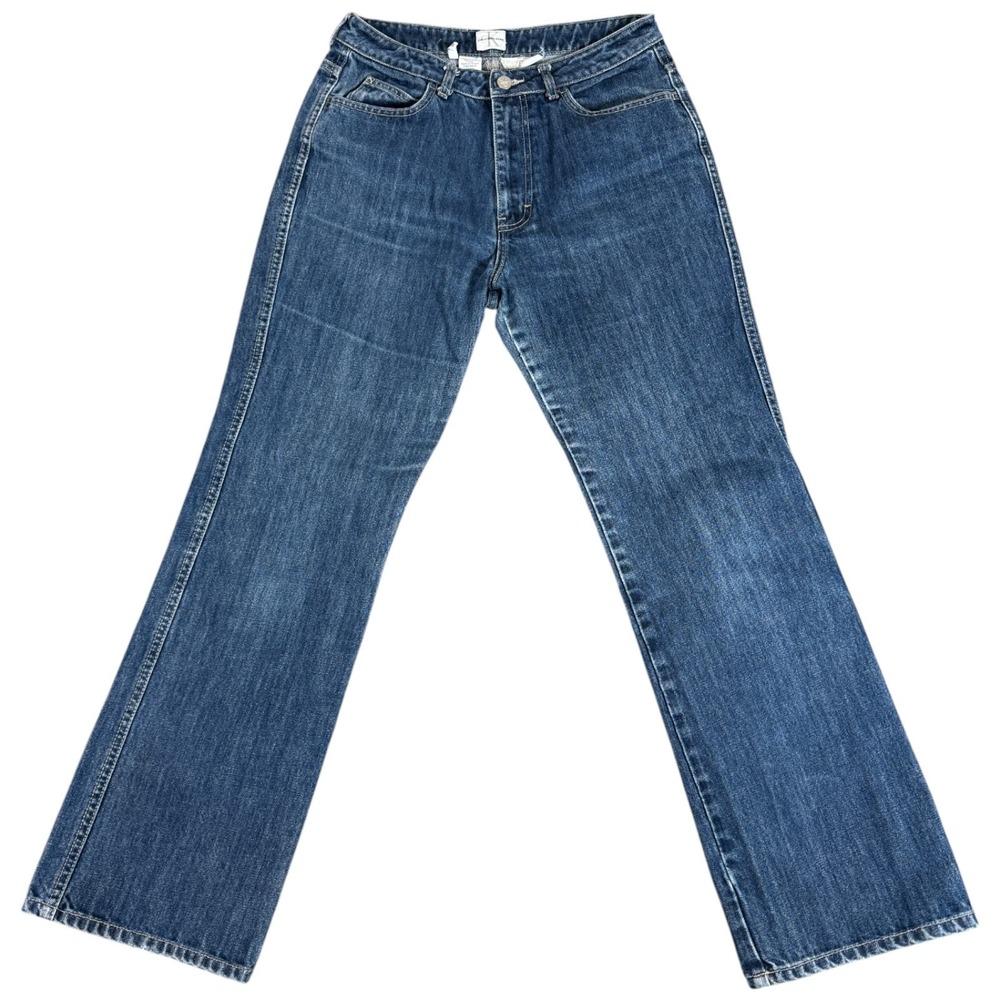 Calvin‎ Klein Authentic Bootcut Jeans Womens 10 Denim Stretch Logo Everyday Wear